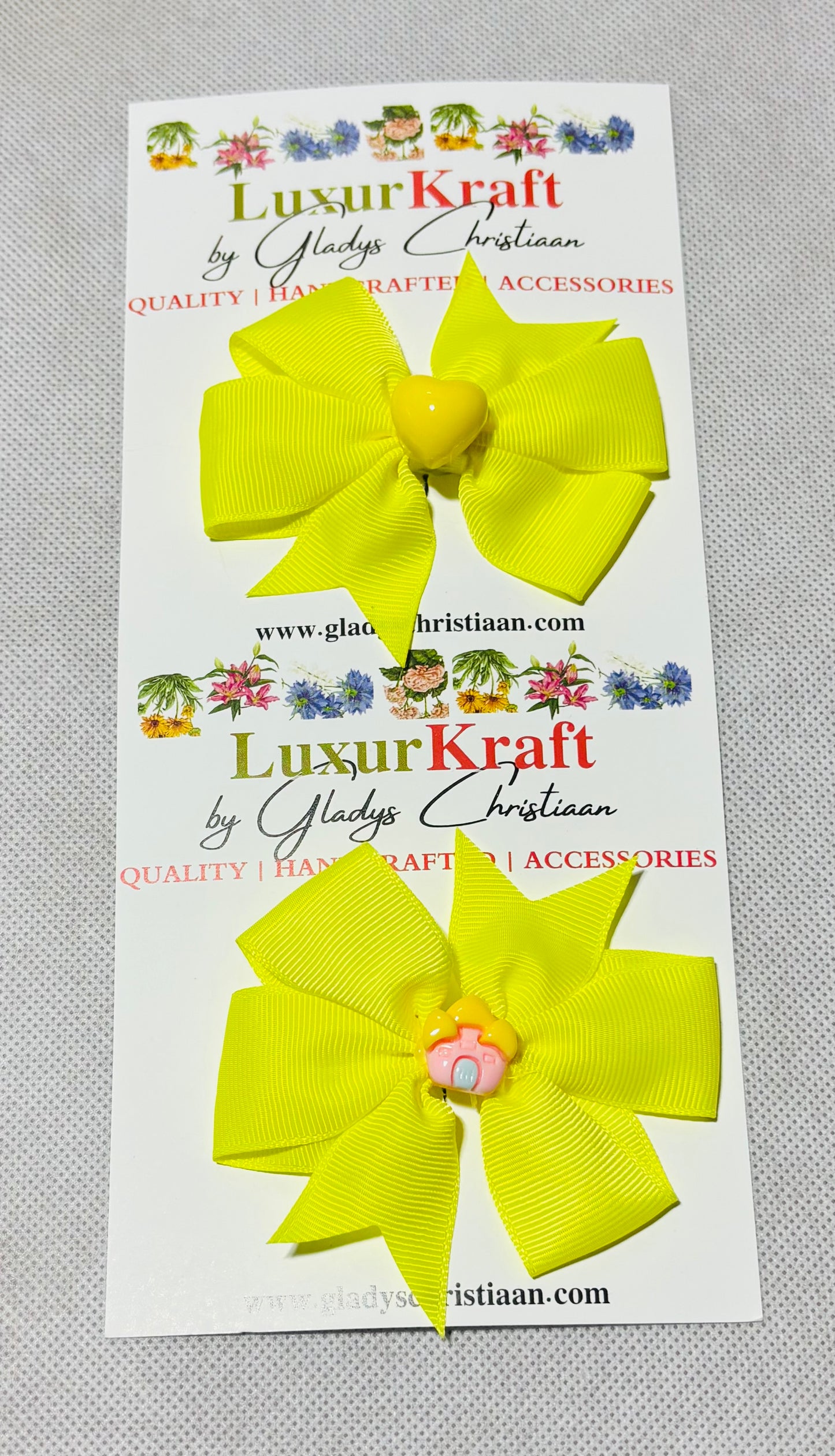 'Zinne Fancy Bow Hair Clips - 2pc