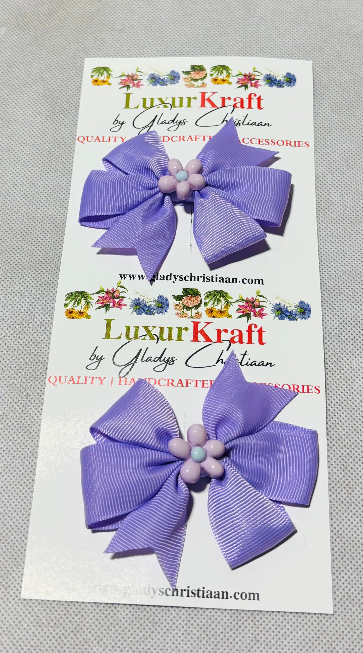 'Zinne Fancy Bow Hair Clips - 2pc