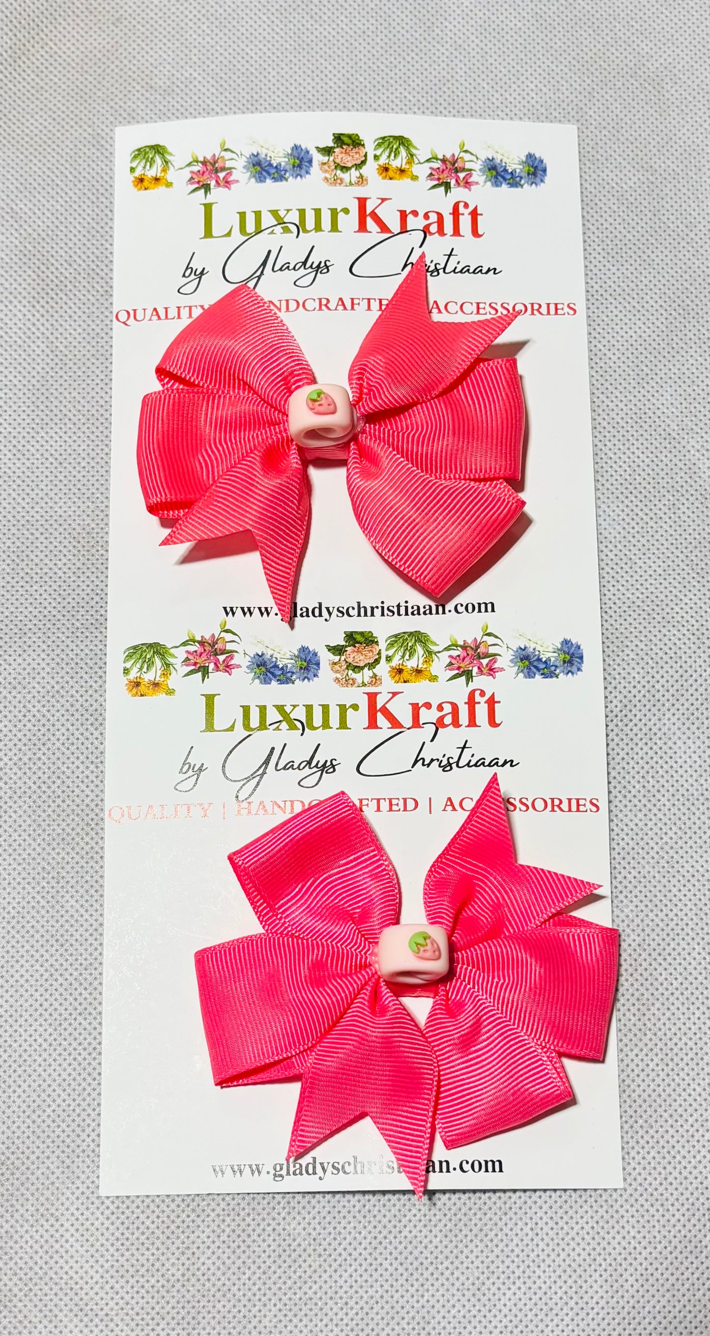 'Zinne Fancy Bow Hair Clips - 2pc