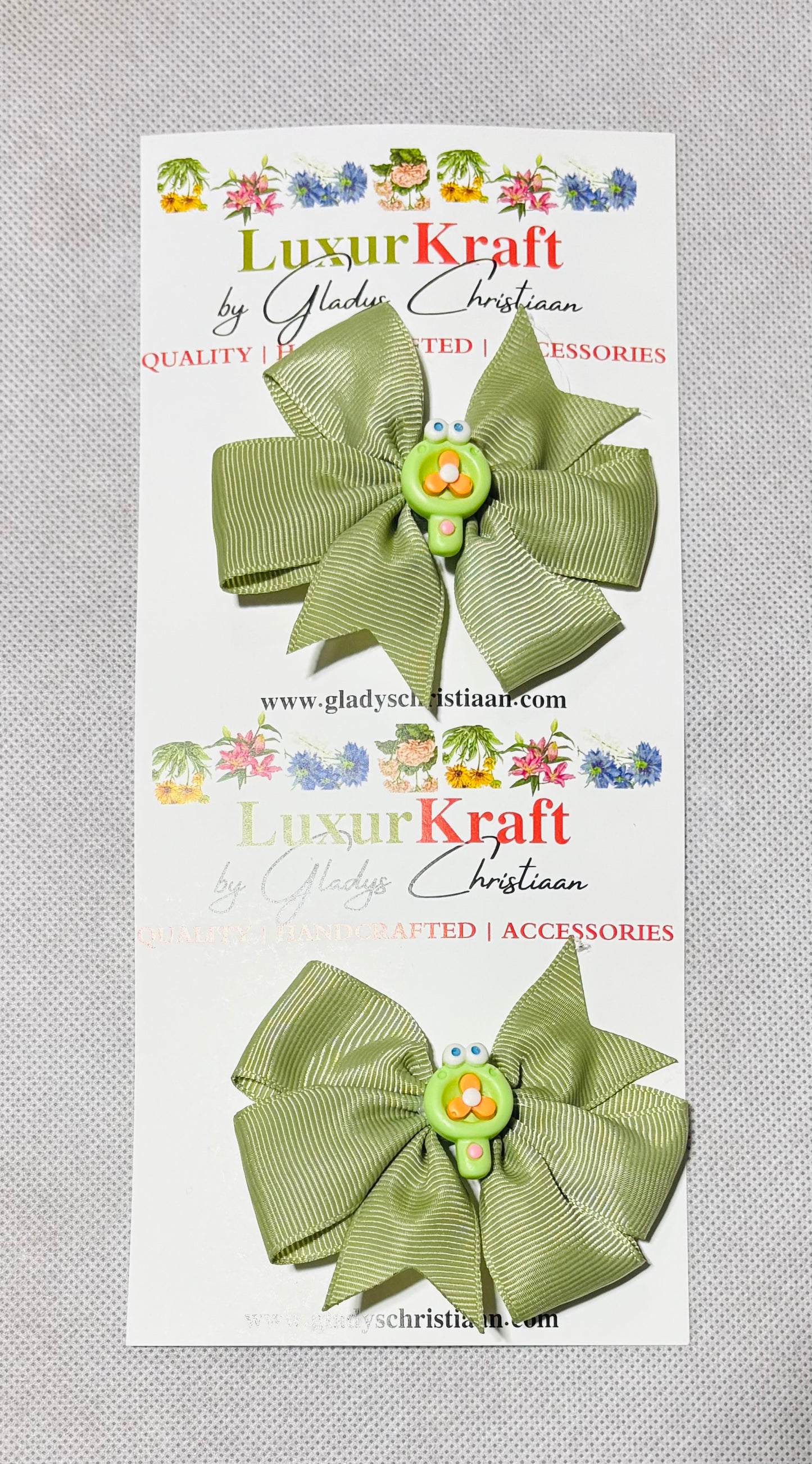 'Zinne Fancy Bow Hair Clips - 2pc
