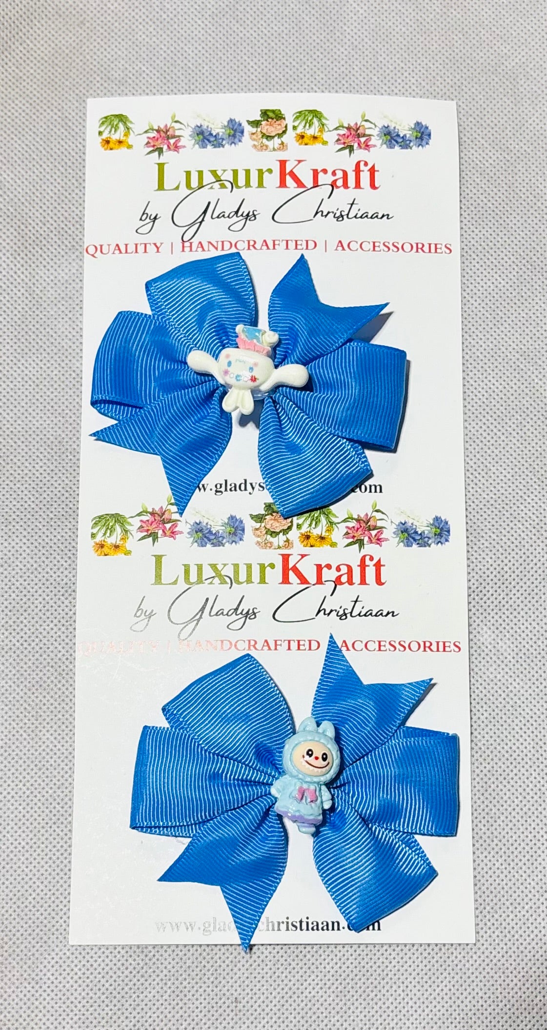 'Zinne Fancy Bow Hair Clips - 2pc