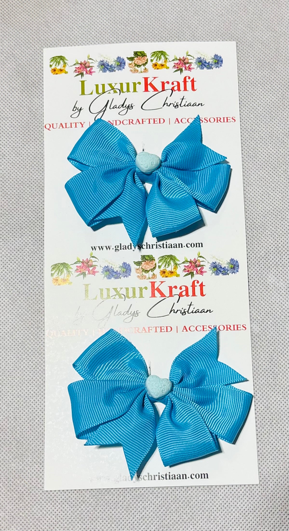 'Zinne Fancy Bow Hair Clips - 2pc