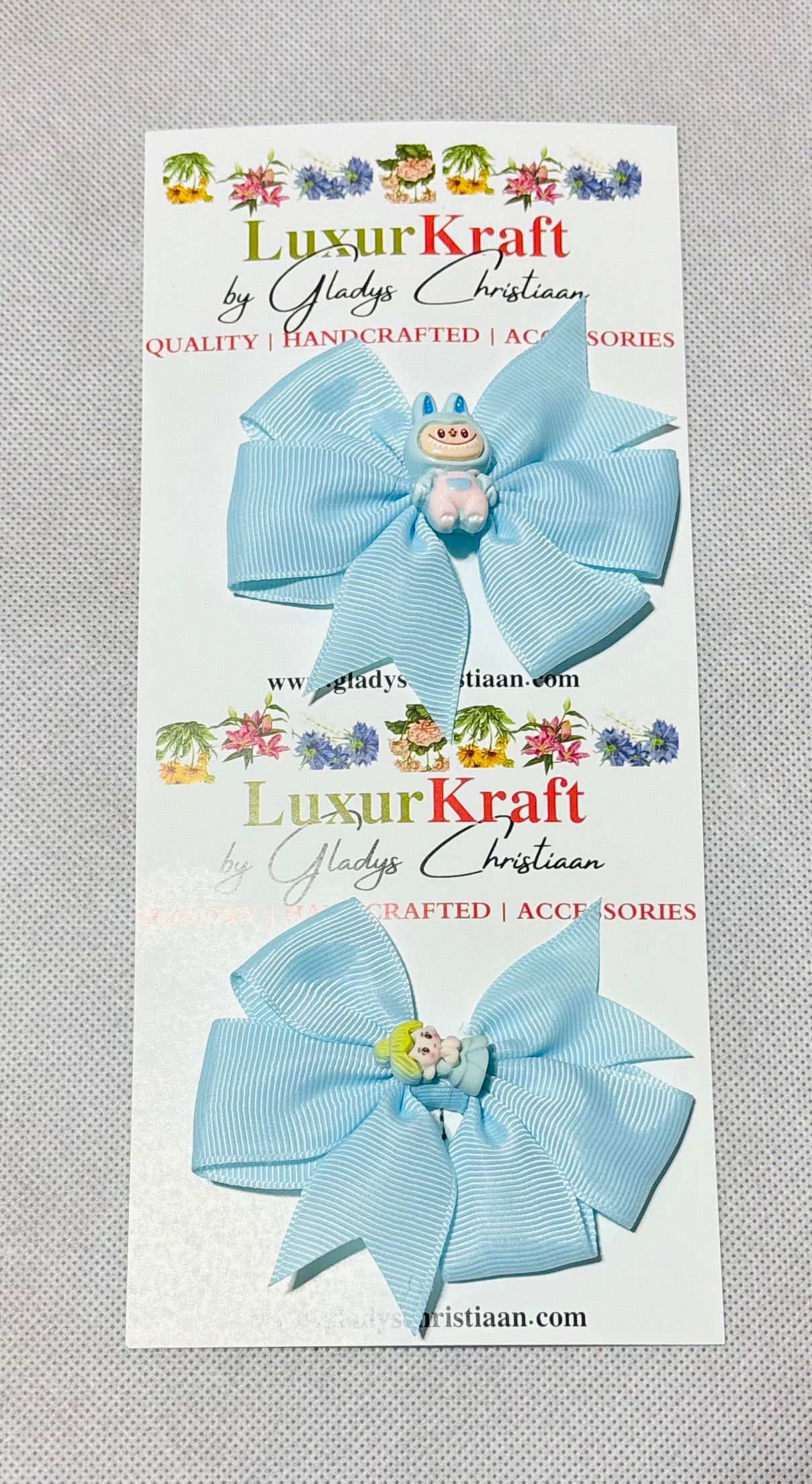 'Zinne Fancy Bow Hair Clips - 2pc