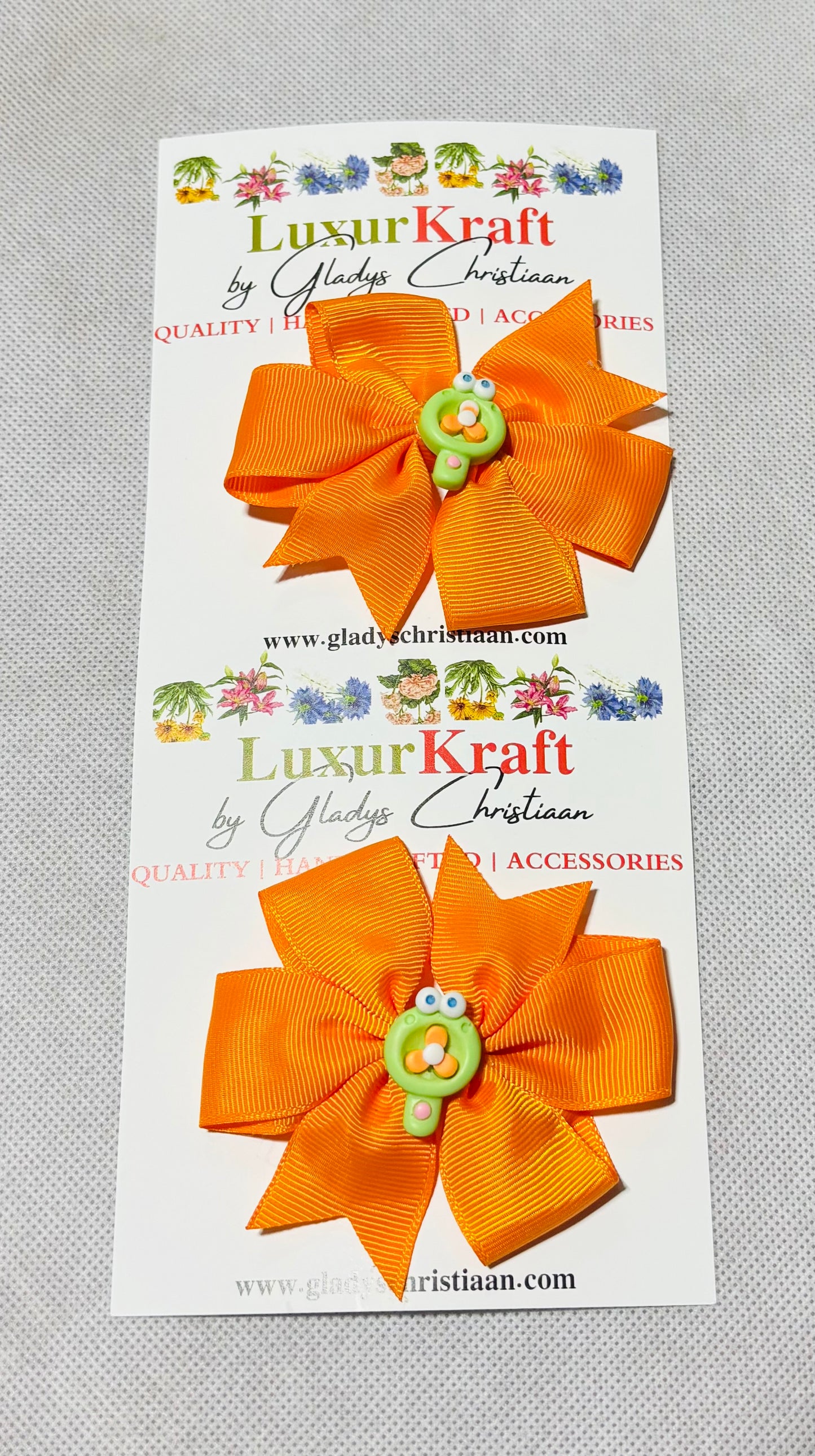 'Zinne Fancy Bow Hair Clips - 2pc