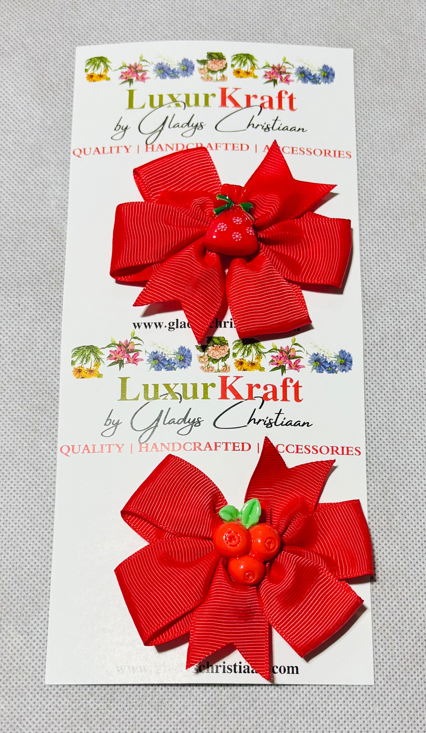 'Zinne Fancy Bow Hair Clips - 2pc