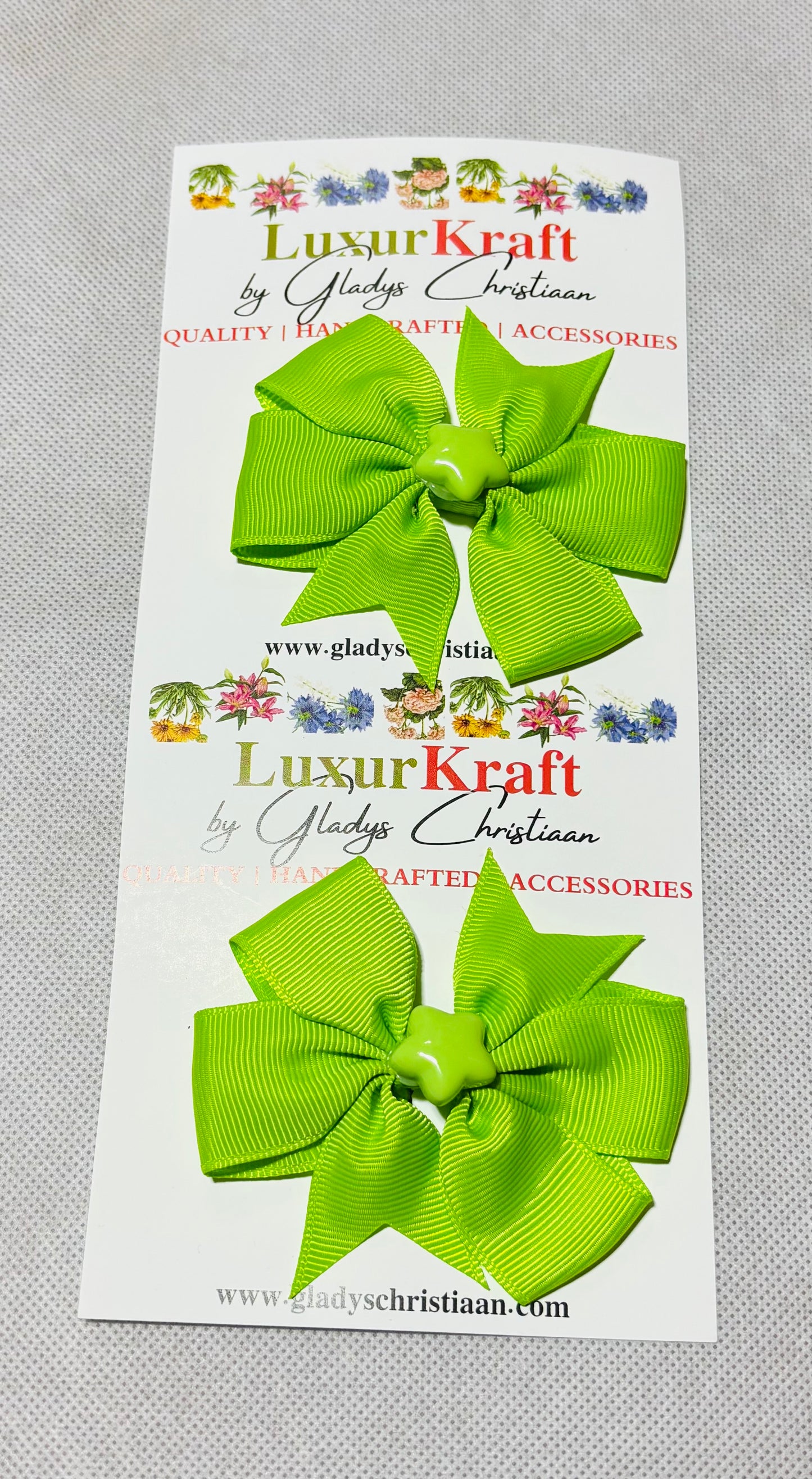 'Zinne Fancy Bow Hair Clips - 2pc