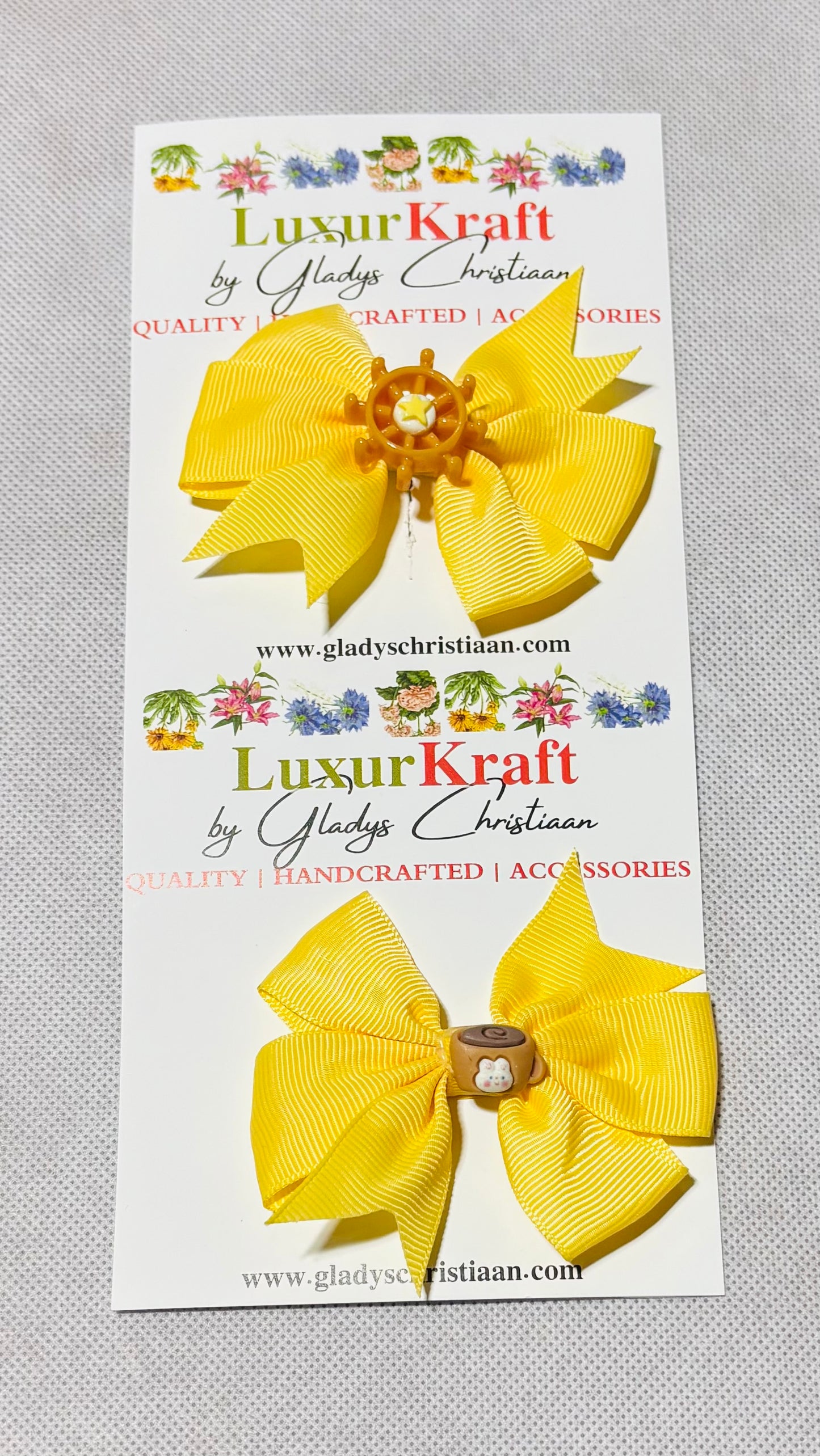 'Zinne Fancy Bow Hair Clips - 2pc