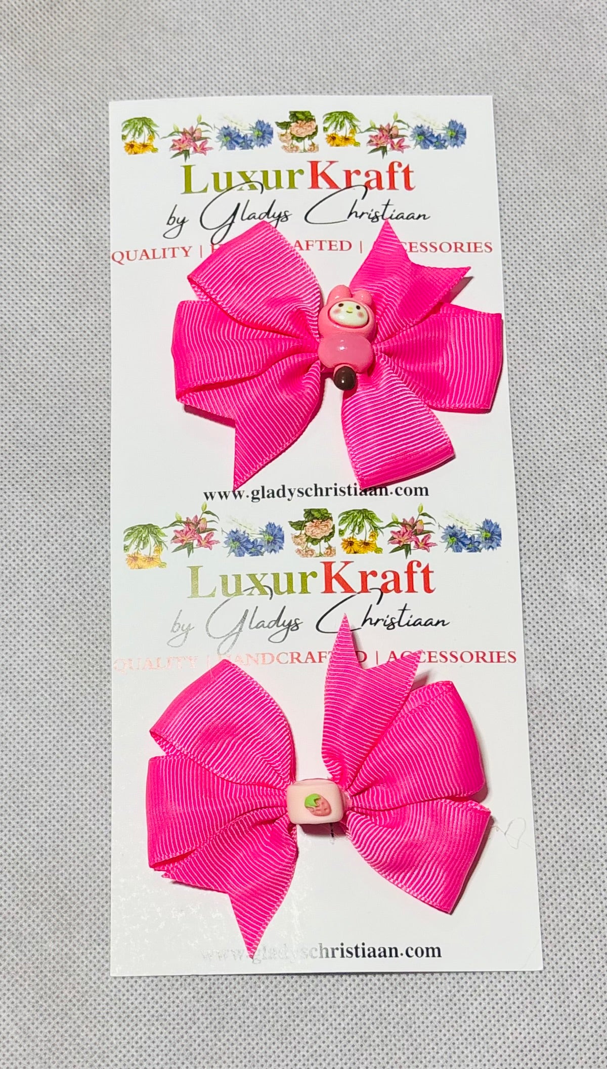'Zinne Fancy Bow Hair Clips - 2pc